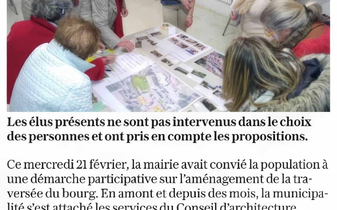 Les habitants consultés sur la traversée du bourg