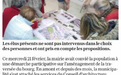 Les habitants consultés sur la traversée du bourg