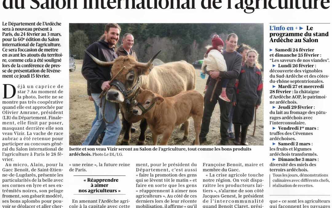 Isette et son veau Vizir, futures stars du Salon international de l&rsquo;agriculture