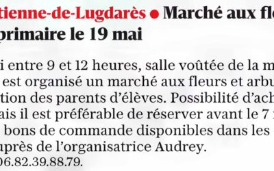 Marché aux fleurs de l&rsquo;école primaire le 19 mai