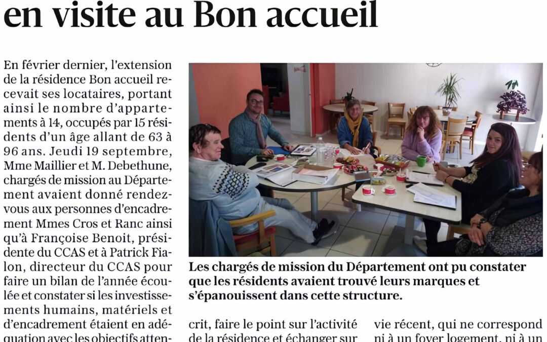 Habitat inclusif : les financeurs en visite au Bon accueil