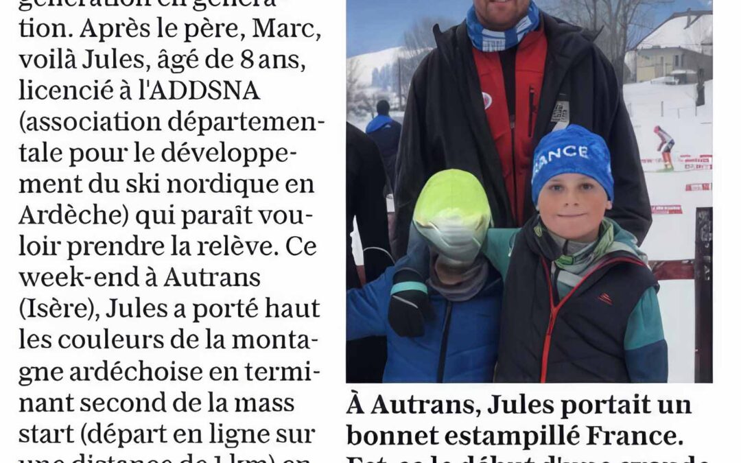 Jules Benoit glisse sur les spatules de son père