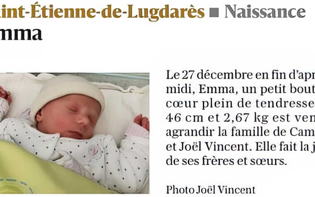 Naissance d&rsquo;Emma