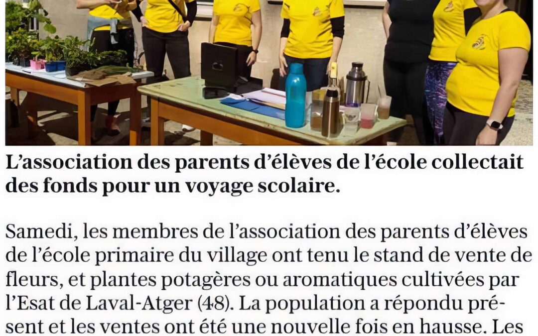 Une vente de fleurs pour un voyage des écoliers