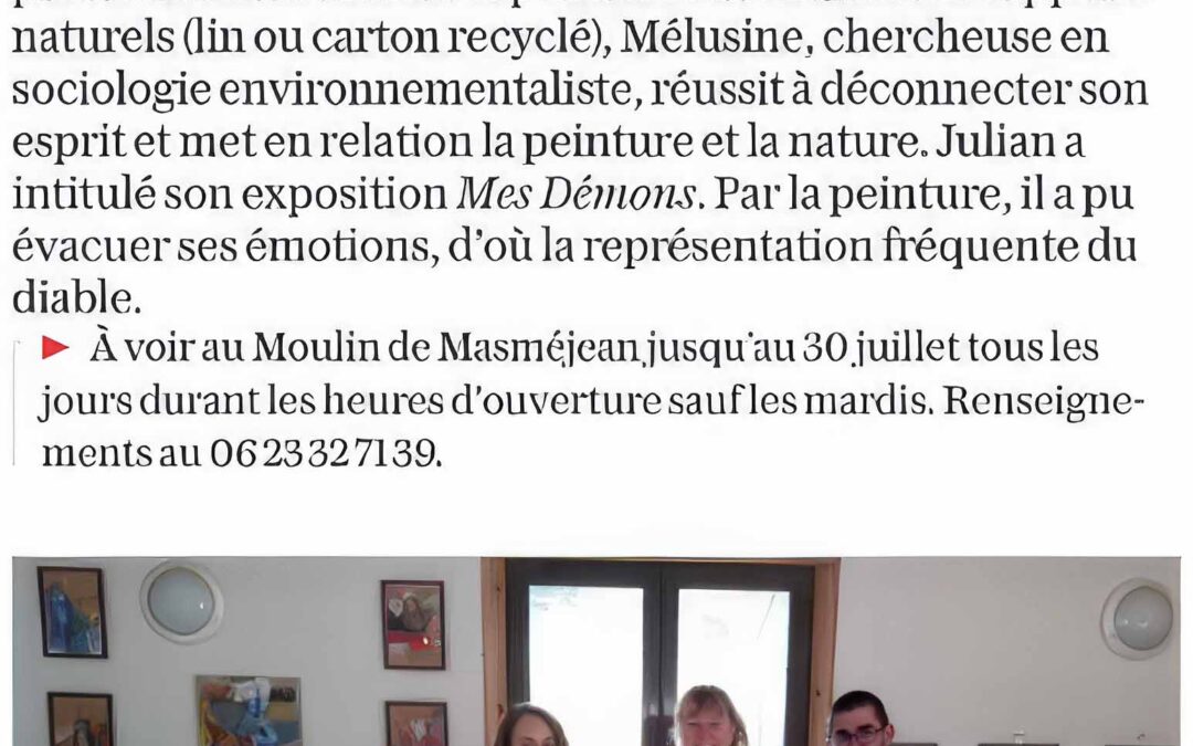 Un vernissage pour deux expositions au Moulin de Masméjean