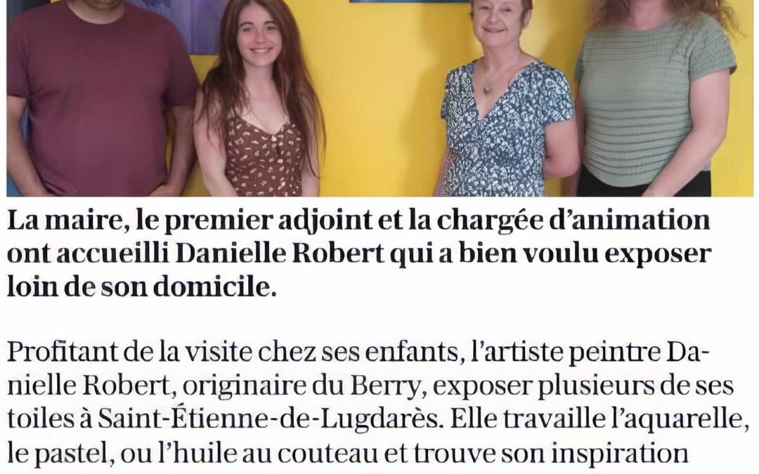 Danielle Robert et ses peintures à retrouver à la mairie