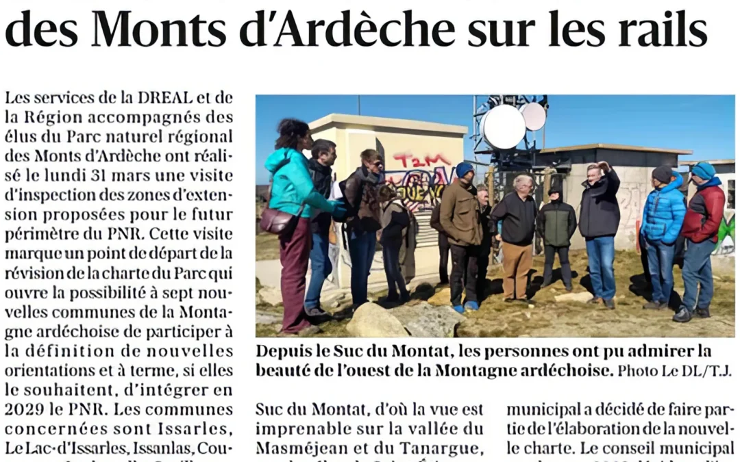 La nouvelle charte du PNR des Monts d&rsquo;Ardèche sur les rails