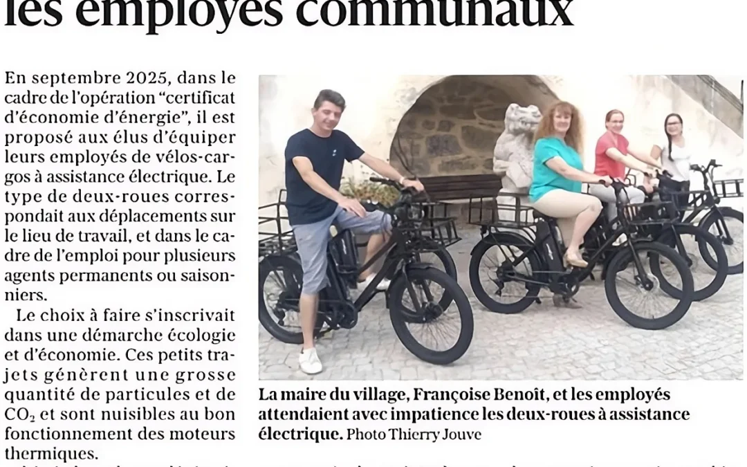 Des vélos électriques pour les employés communaux
