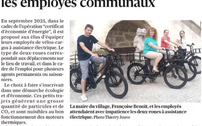 Des vélos électriques pour les employés communaux