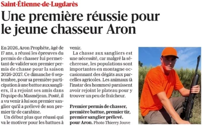 Une première réussie pour le jeune chasseur Aron