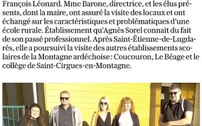 L’inspectrice académique à l’école pour la rentrée