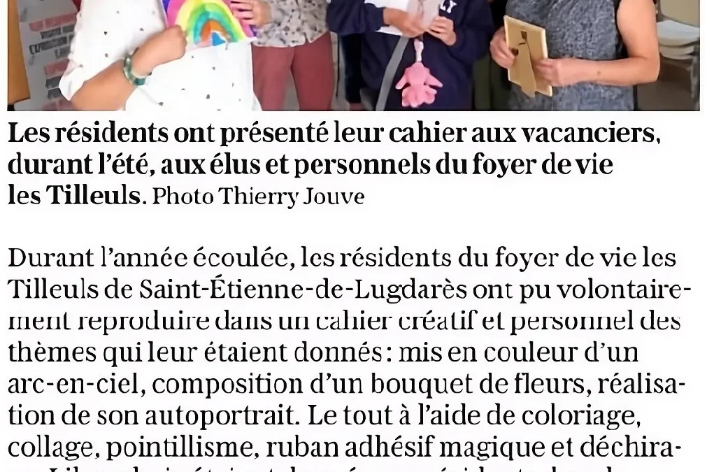 Les résidents retrouvent leurs cahiers créatifs