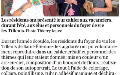 Les résidents retrouvent leurs cahiers créatifs