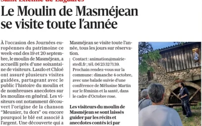 Le Moulin de Masméjean se visite toute l’année