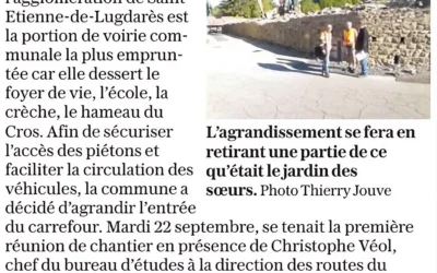 L’aménagement du carrefour de la route du Cros a débuté